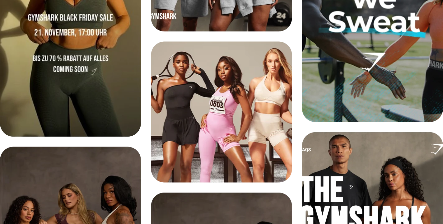 Gymshark recent Meta ad creatives