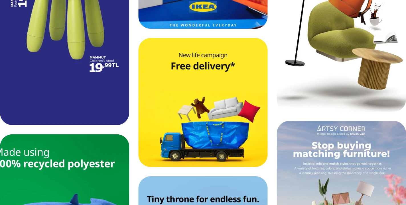 Ikea recent Meta ad creatives