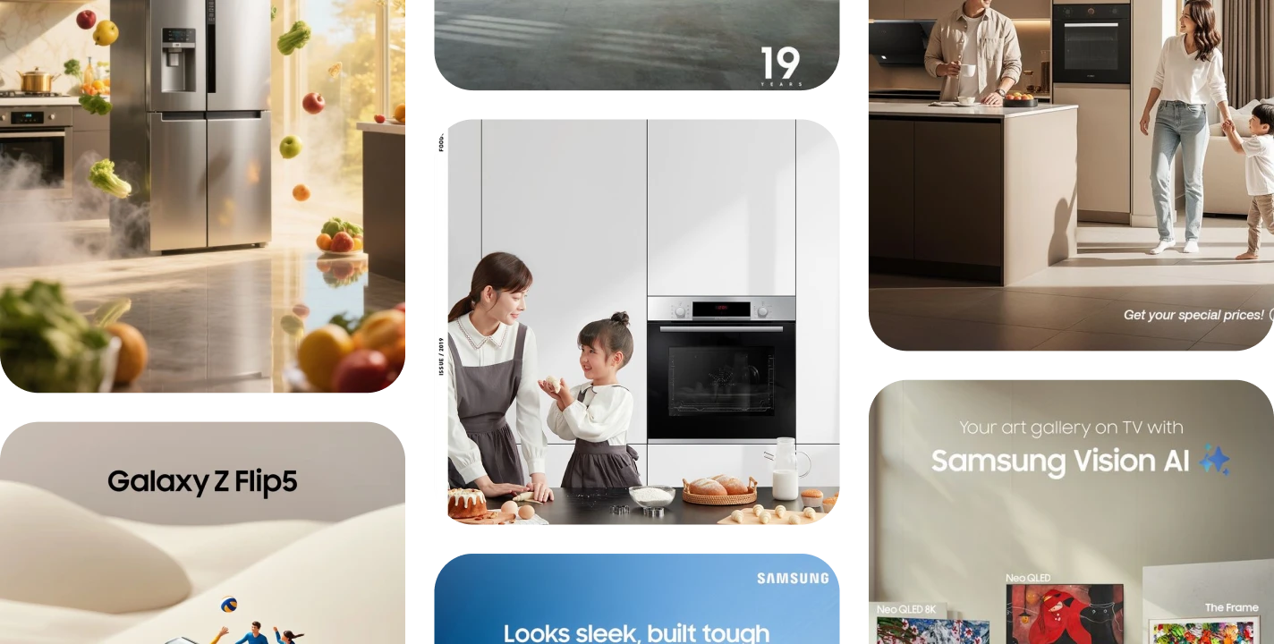 Samsung recent Meta ad creatives